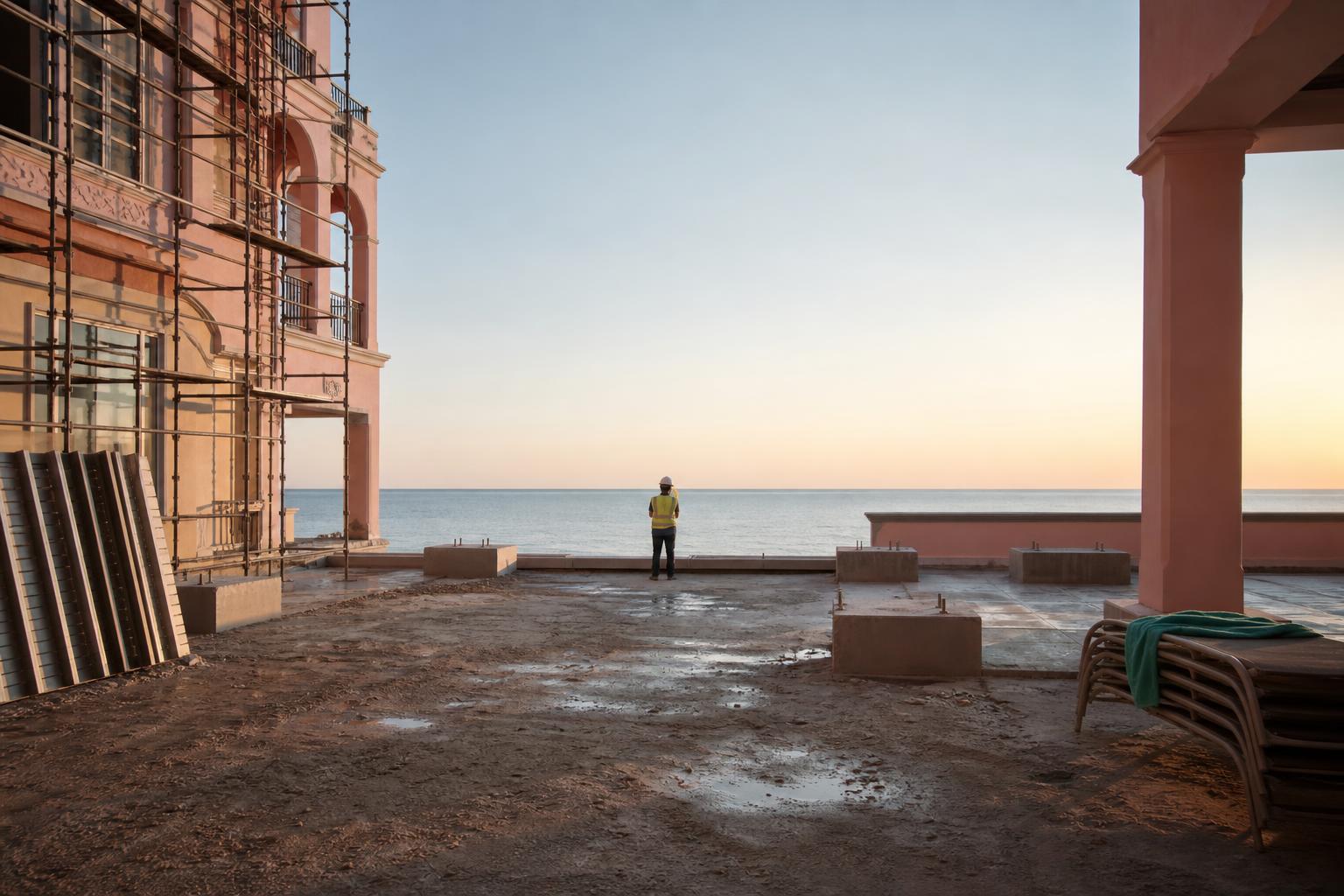 Restoration and resilience work continue at the storm-damaged Don CeSar resort.