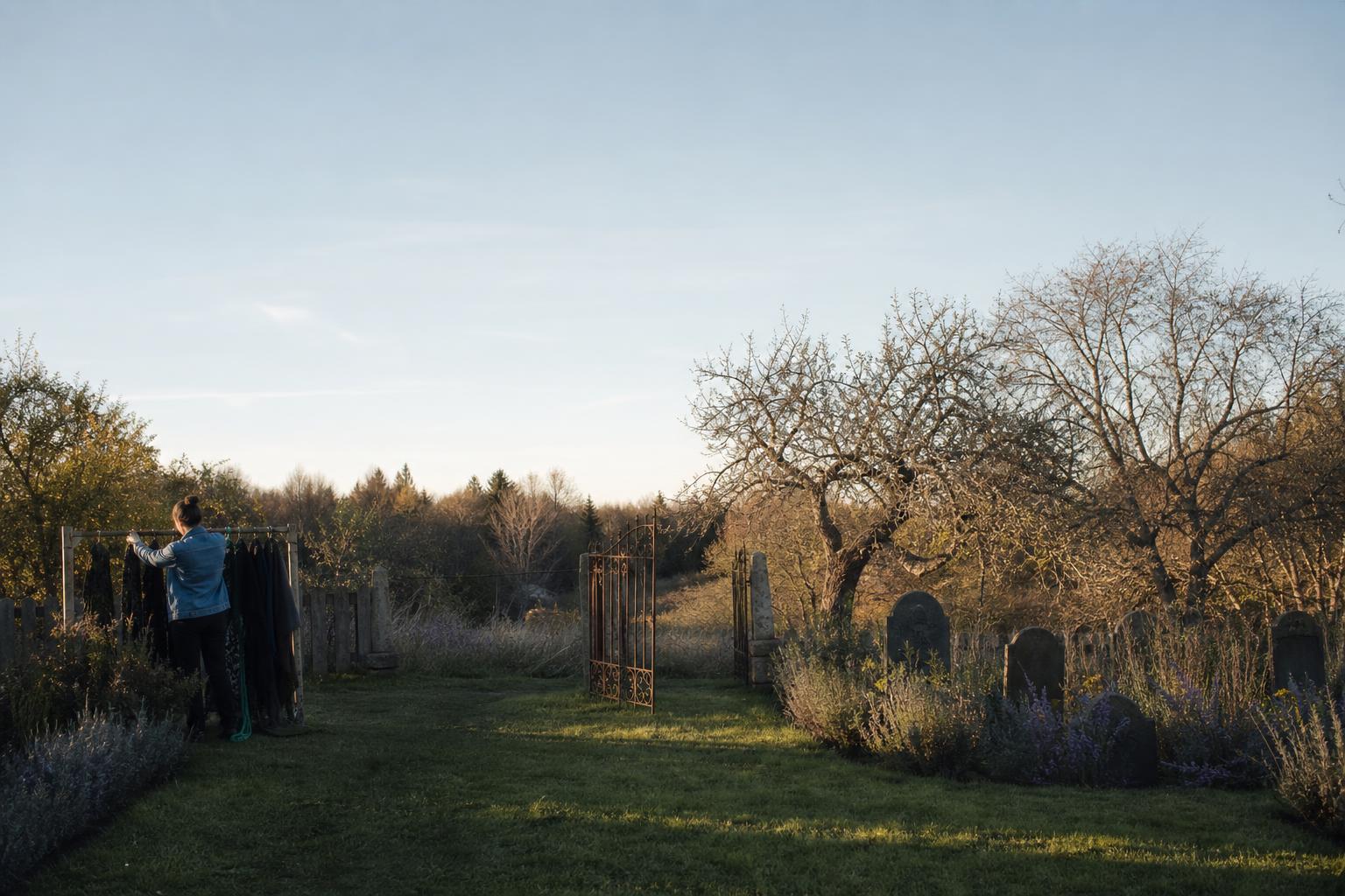 A garden set built for the long-delayed "Practical Magic" sequel.
