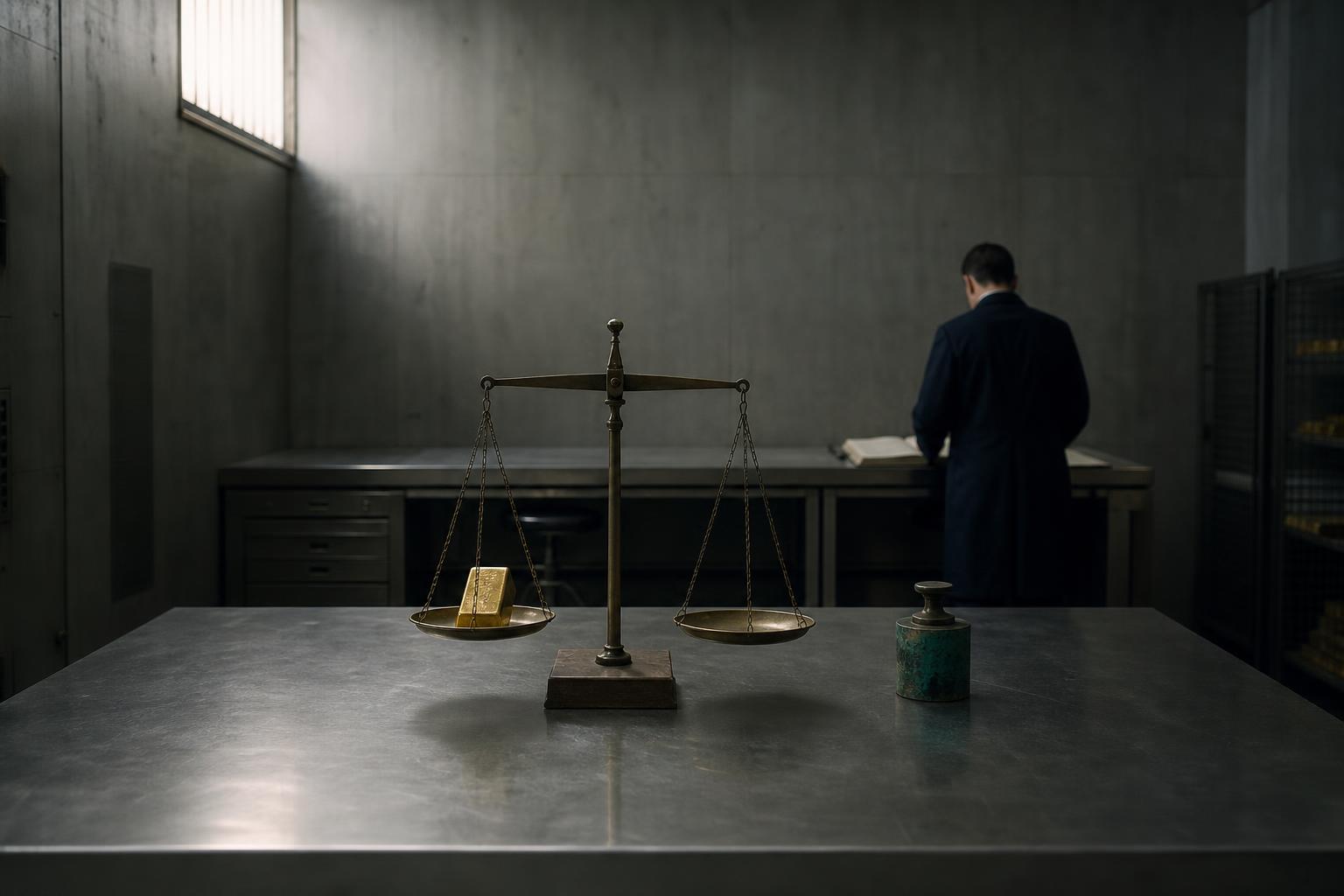 A vault worker weighs gold as the metal defies old rules about yields.