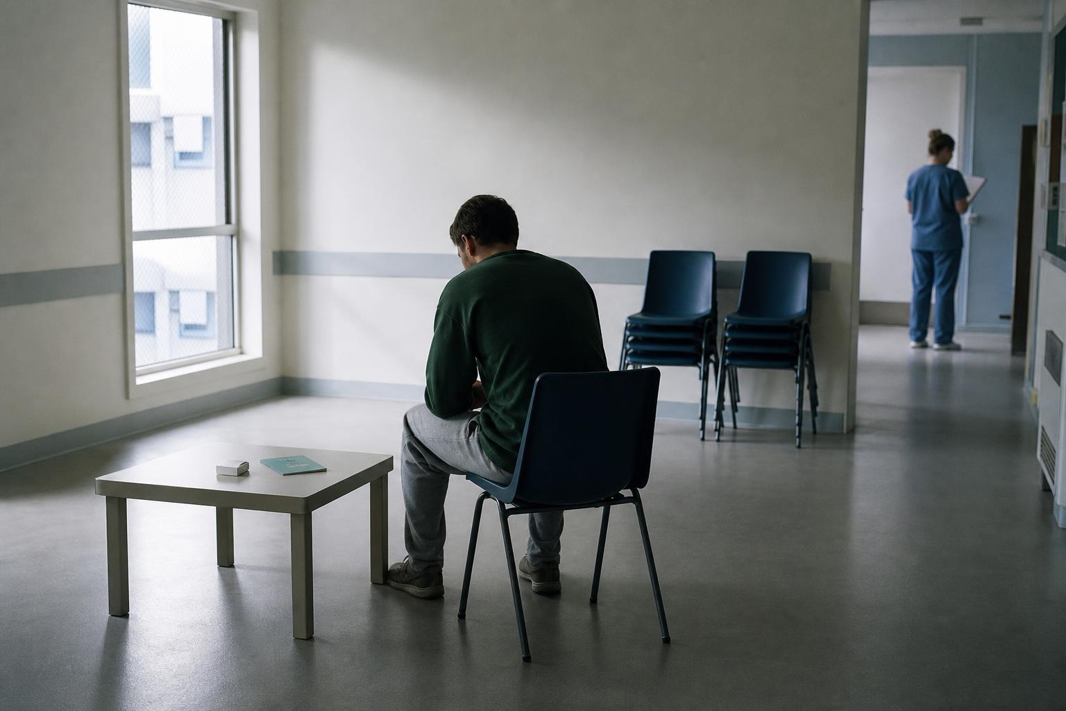 A hospital day room where counselling and patches support psychiatric patients quitting smoking.
