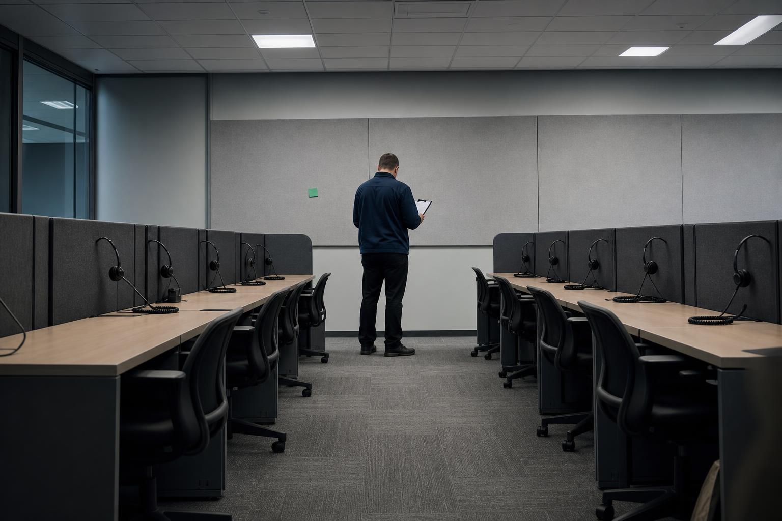 Contact-centre workstations where call transcription pipelines are now used to cut costs.