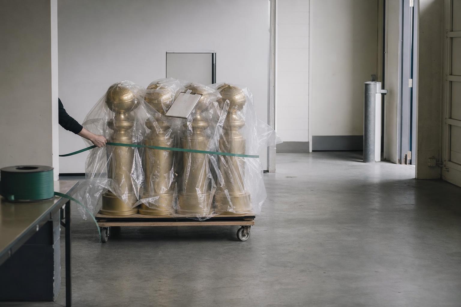Golden Globe trophies sit crated in storage amid the ownership dispute.