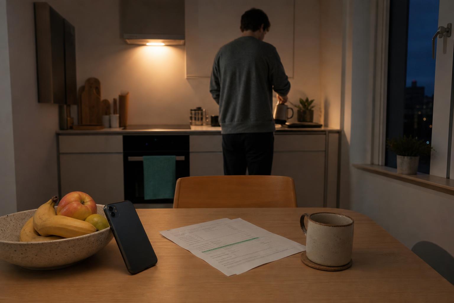A household budget where a flat subscription fee has replaced the old advisory charge.